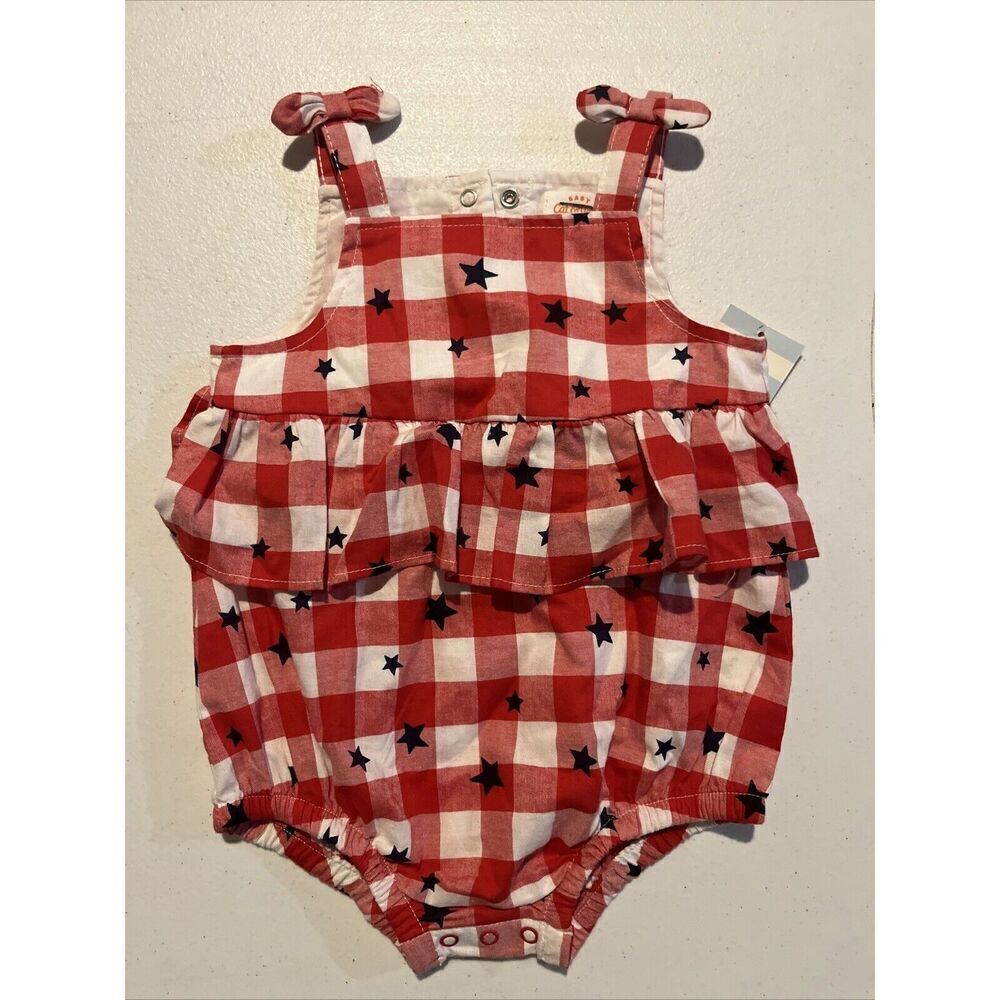Cat & Jack Baby One Piece Bodysuit  Red, White, and Blue, 3-6 Months
